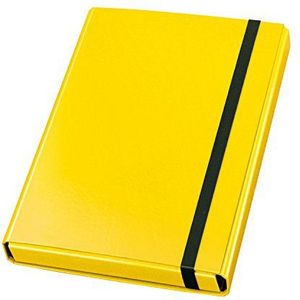 VELOFLEX Velocolor, 443310, verzameldoos, DIN A4, met elastiek, kartonnen doos met glanzend gelamineerd, geel, 23 x 32 x 4 cm, 1 stuk