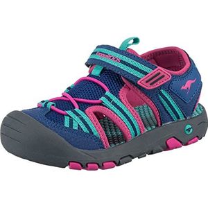 KangaROOS K-Trek Trail sandalen voor meisjes, Midnight Blue Fandango Roze, 29 EU