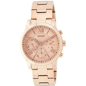 Guess Dames analoog kwarts horloge met roestvrij stalen armband W1070L3, roze goud, Armband