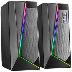Luidspreker 2.0, 20 W, Bluetooth 5.0 met RGB – ideaal voor het verbeteren van het geluid bij games, films en muziek.