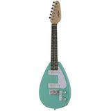 VOX - MK3 Mini Aqua Green, elektrische gitaar met gereduceerde ladder 476 mm, druppelvorm, corpus van terentang, handvat van esdoorn en toetsbord van paars, kleur aqua green