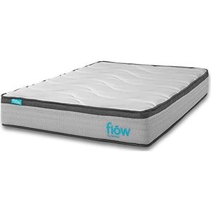 Cecotec Flow ViscoSoft 4000 Visco-elastische matras, 200 x 200 cm, hoogte 26 cm, HR-schuimkern, hoge sterkte, visco-elastische lagen, vezels en hiper zacht, stretchstoffen