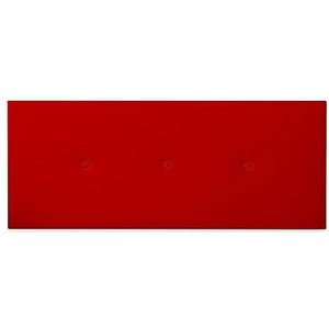 DUÉRMETE ONLINE Hoofdbord Milaan, gevoerd, hoogwaardig kunstleer, hout, rood, 160 x 60 cm (bed 150)