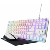 Trust - 25233 - Gamingbundel - Wit - 3-in-1 met TKL-toetsenbord en Draadloze Muis