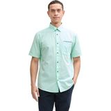 Overhemd - Effen - Katoen - Regular Fit - Kwartmouw - Kentkraag