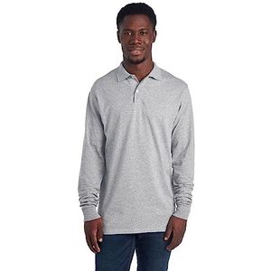 Jerzees Heren Spot Shield poloshirt met lange mouwen, Lange mouw - Oxford, XL