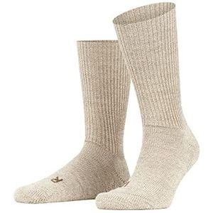 FALKE Uniseks-volwassene Sokken Walkie Ergo U SO Wol Dik eenkleurig 1 Paar, Beige (Sand Melange 4490), 46-48