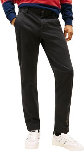 Tommy Jeans Heren TJM Scanton Katoen Twill Chino DM0DM22404 Chino, zwart (zwart), 28W/30L, Zwart (zwart), 28W / 30L