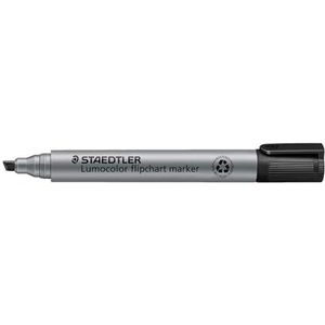 Staedtler 356 B-9 Lumocolor flipchartmarker wigvormige punt, 2 of 5 mm, 10 stuks, zwart