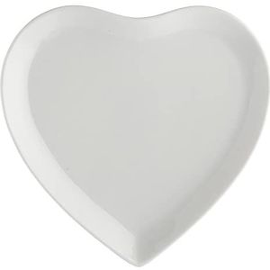 la Porcellana P002000017 Cupido 2 Taartborden Hart cm 17X17 Gb, Porselein, Wit
