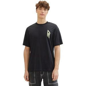 TOM TAILOR Denim T-shirt voor heren, 29999 - Black, XXL