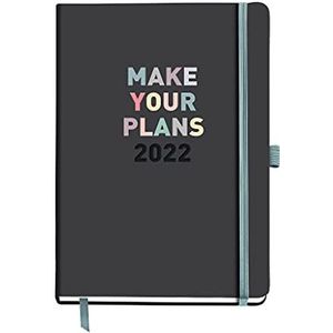 Miquelrius - Jaarplanner 2022 graphics - dag pagina - Plus formaat 155 x 213 mm (ca. A5) - Hardcover mat - Make Plans - Catalaans