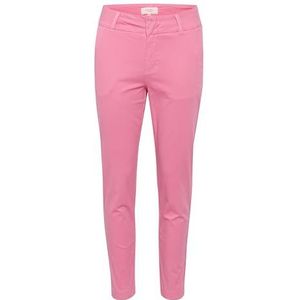 Part Two Damesbroek, slim fit, cropped, lengte, hoge taille, normale tailleband, Morning Glory, 40