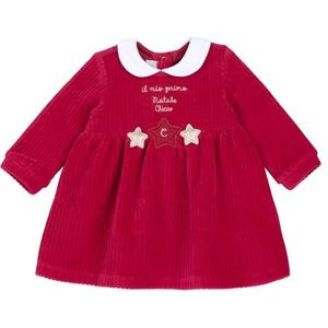 Chicco, Kerstjurk voor meisjes en baby's, met comfortabele opening op de rug, van warme en zachte stof, machinewasbaar, kleding voor meisjes en baby's, cadeau-idee voor meisjes, ontworpen in Italië,