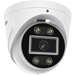 Foscam 8 MP PoE IP-dome-camera voor buiten, met verlichte spots en sirene, T8EP, wit