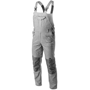 Högert Technik Kalmit Werkoverall voor heren, grijs, 2XL, robuuste werkkleding van 100% katoen, Oxford 300D knieversterkingen, 6 zakken, reflecterende elementen, grijs, XXL