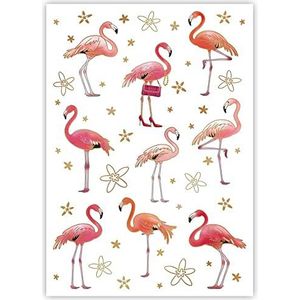 Roze Flamingo Thema Ansichtkaart