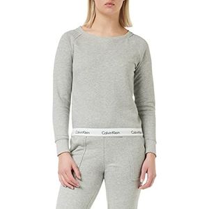 Calvin Klein Damestop sweatshirt met lange mouwen en lange mouwen, grijs (grey heather 020), M