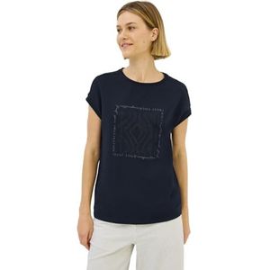 Cecil - T-shirt - Universal Blue - Met Glitterprint
