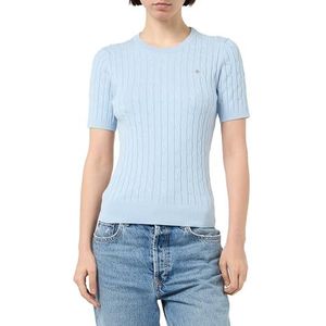 GANT Stretchkatoenen kabel SS C-hals, Fresh Blue., XS