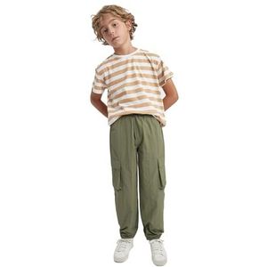 DeFacto Boy's Woven Bottom Broek, Kaki, 11-12 Jaar