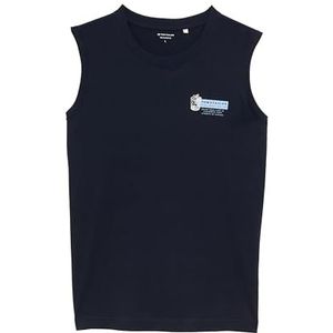 TOM TAILOR Tanktop voor heren met print, 10668 - Sky Captain Blue, M