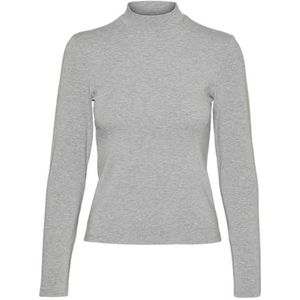 VERO MODA VMMARY LS Highneck TOP GA JRS NOOS, lichtgrijs gem., M