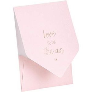 Rössler 11901017170 - Love Is in the Air - Pocketkaart B6, 1 kaart/1 inlegkaart/1 envelop, met roségouden hete folie inscriptie""Love Is in the Air"", Apricot