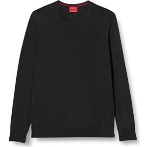 HUGO Heren San Cesar-V Knitted_Sweater, Black1, XXL