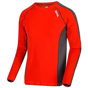 Regatta Mannen BERU Merino Wol Super Zachte Geurbestrijdende Lange Mouw Wicking Base Layer Top Base Layer - Verbrande Zalm/Magneet, 2XL