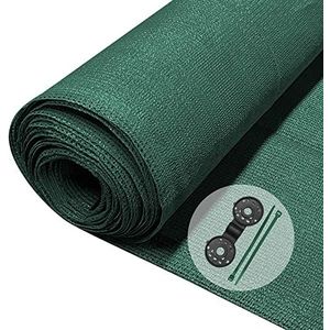 vounot Inkijkbescherming van HDPE met clips en bevestigingsclips, scheur- en winddicht, voor tuin, balkon, 90 g/m², 1 x 20 m, groen
