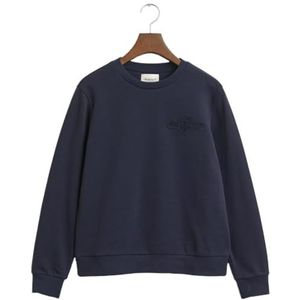 GANT REG Tonal Shield C-Neck Sweat, evening blue, XS