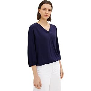 TOM TAILOR Dames blouse 1035264, 11331 - Atlantic Ocean Blue, 38