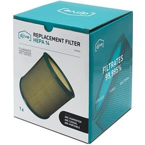 djive vervangings HEPA 14 filter compatibel met ARC Casual, ARC Humidifier & ARC Portable Luchtzuiveraar, H14 accessoire filter elimineert 99,995% van stofdeeltjes, pollen en fijn stof