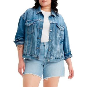 Levi's Plus Jeansjack - Lichte Used-Wassing - 100% Katoen - Relaxed Fit