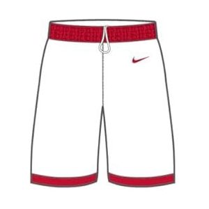 Nike Team25 Basketbal Stock Short voor heren, wit/university rood