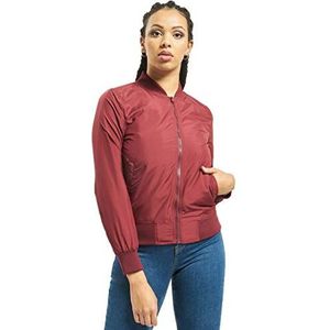 Urban Classics Bomberjack voor dames, licht bomberjack, lichte pilotenjas voor dames, in vele kleuren, maten XS - XL, rood (Burgundy 606), S