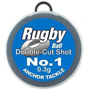 Anchor Tackle Rugby Ball Dubbel gesneden Shot Refill - Zwart, Maat 1