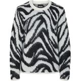PIECES Trui 'PCMYNTHE'  zwart / wit