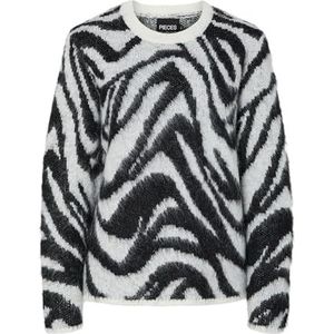 PIECES Trui 'PCMYNTHE'  zwart / wit