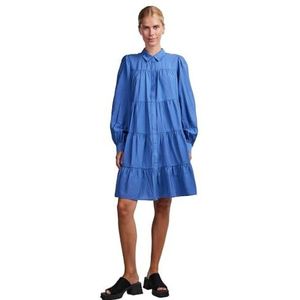 YAS Yaspala Ls Shirt Dress S. Noos Jurk voor dames, Federal Blue, L