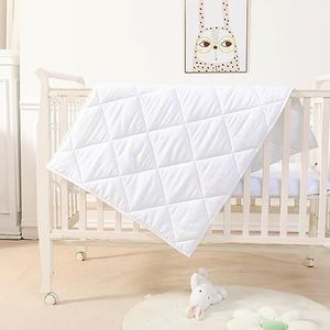 Babydeken van katoen met Öko-Tex-certificaat, 100 x 75 cm, omkeerbare deken, zacht, ademend en comfortabel, voor jongens en meisjes, geschikt voor een kamer met een temperatuur van 18 (100x135cm)