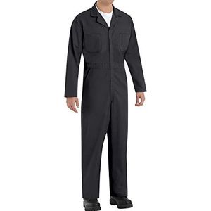 Red Kap Men's Twill Action Back Coverall, Black, 38