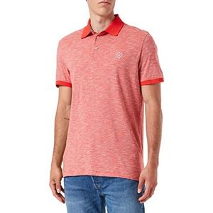 TOM TAILOR Uomini Poloshirt met strepen 1033408, 30528 - Grenadine Red Fine Stripe, L