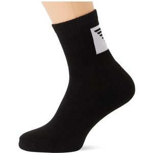 EMPORIO ARMANI MAN'S BASIC SPONS 2-PACK ENKELSOKKEN ZWART TU, Zwart, One size