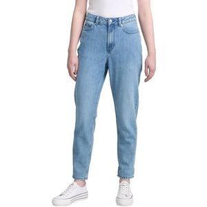 TOM TAILOR Denim Mom Fit Jeans voor dames, 10113 - Clean Mid Stone Blue Denim, 28