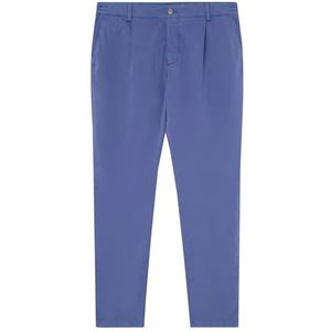 Hackett London Heren GMD Texture Chino Broek, Blauw (Avio), 42W/30L, Blauw (Avio), 42W / 30L