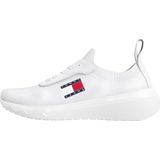 Tommy Jeans Dames Runner Sneaker Knit Runner Schoenen, wit, 38 EU