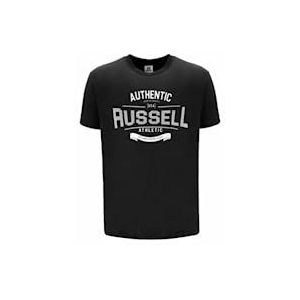 RUSSELL ATHLETIC Ara-s/S Crewneck Tee T-shirt voor heren, zwart, L