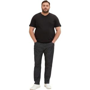 TOM TAILOR Uomini Plussize Slim Fit Jeans 1035788, 10245 - Clean Rinsed Black Denim, 40W / 32L